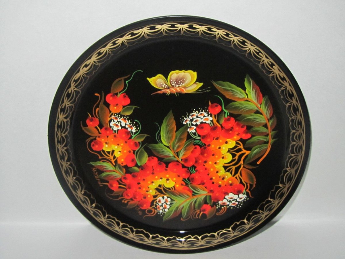 Тагильский поднос Рябинка