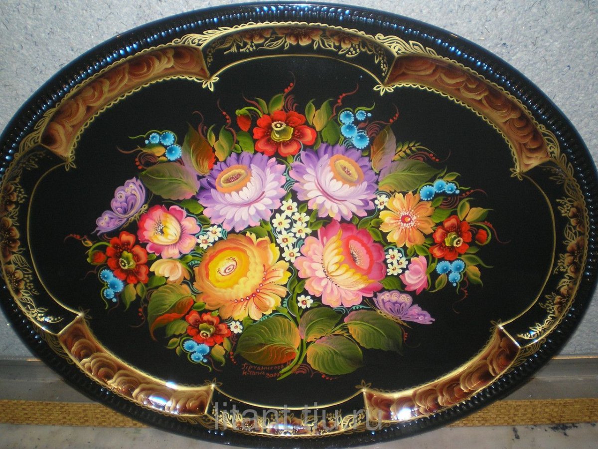 Подноса Тагильская роза Смыкова