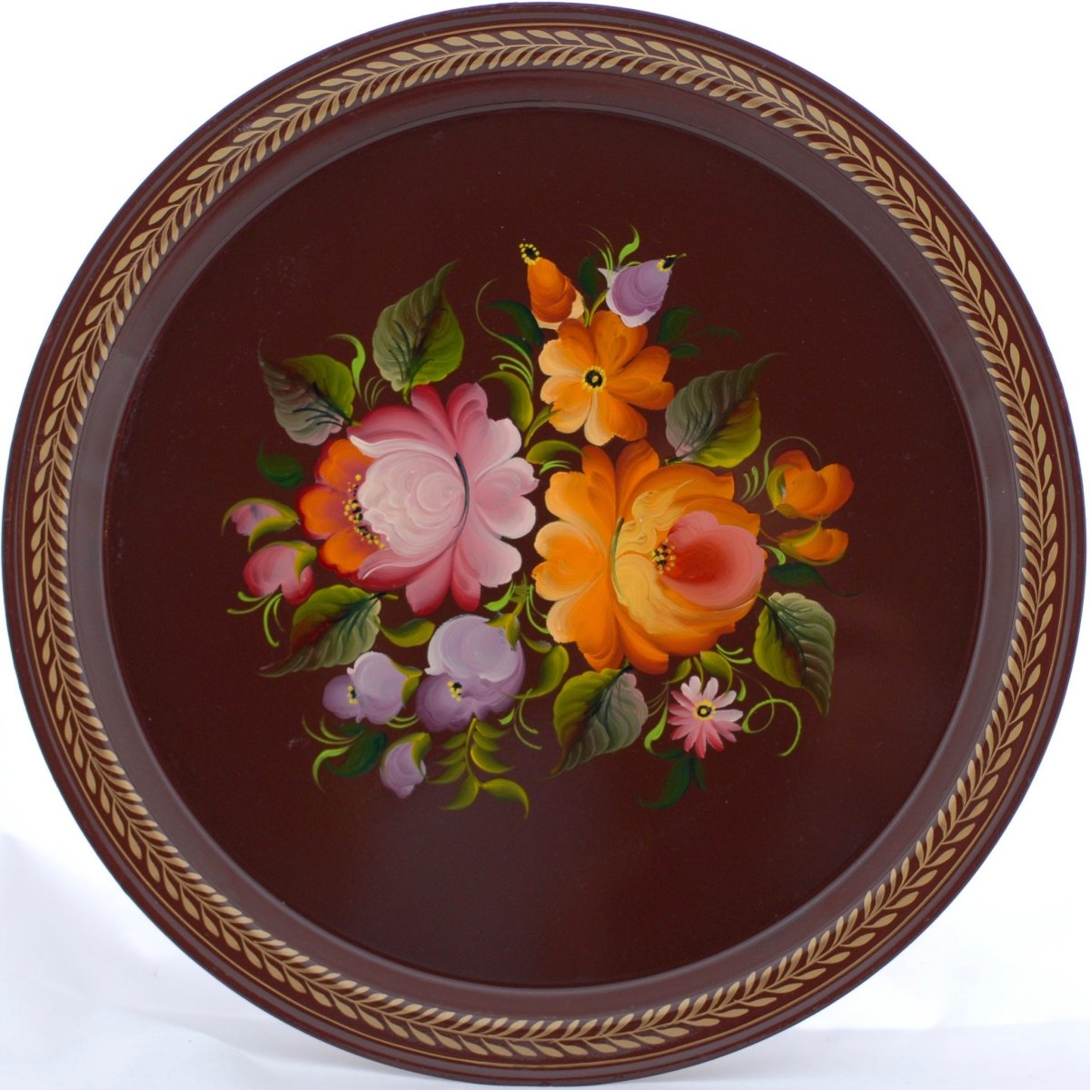 Роспись тагильского подноса Нижний Тагил