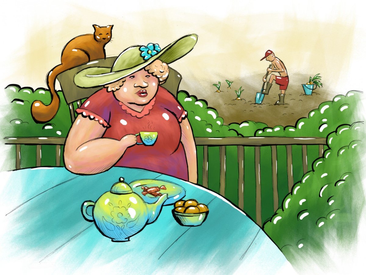 Дачник иллюстрация