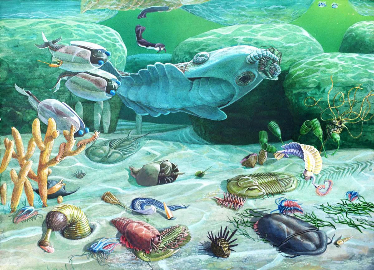 Фреска Сотворение мира в палеозойскую эру