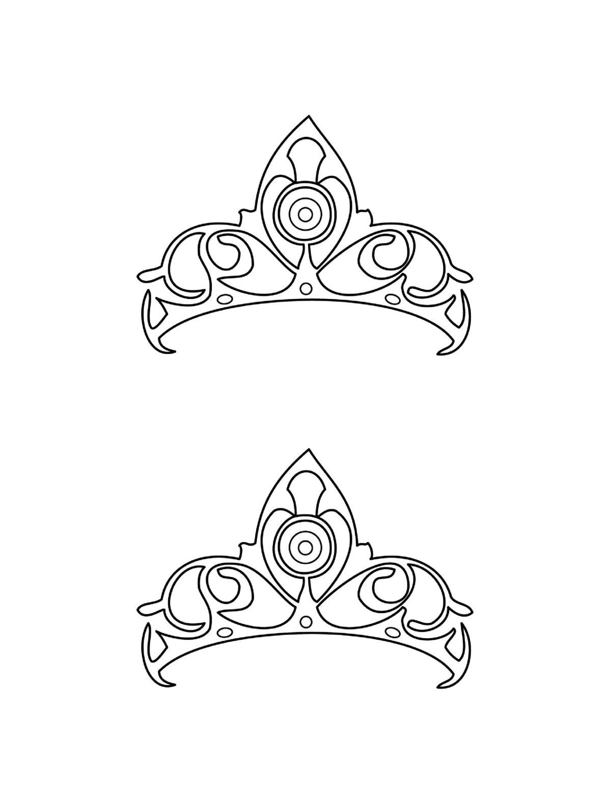 Диадема трафарет