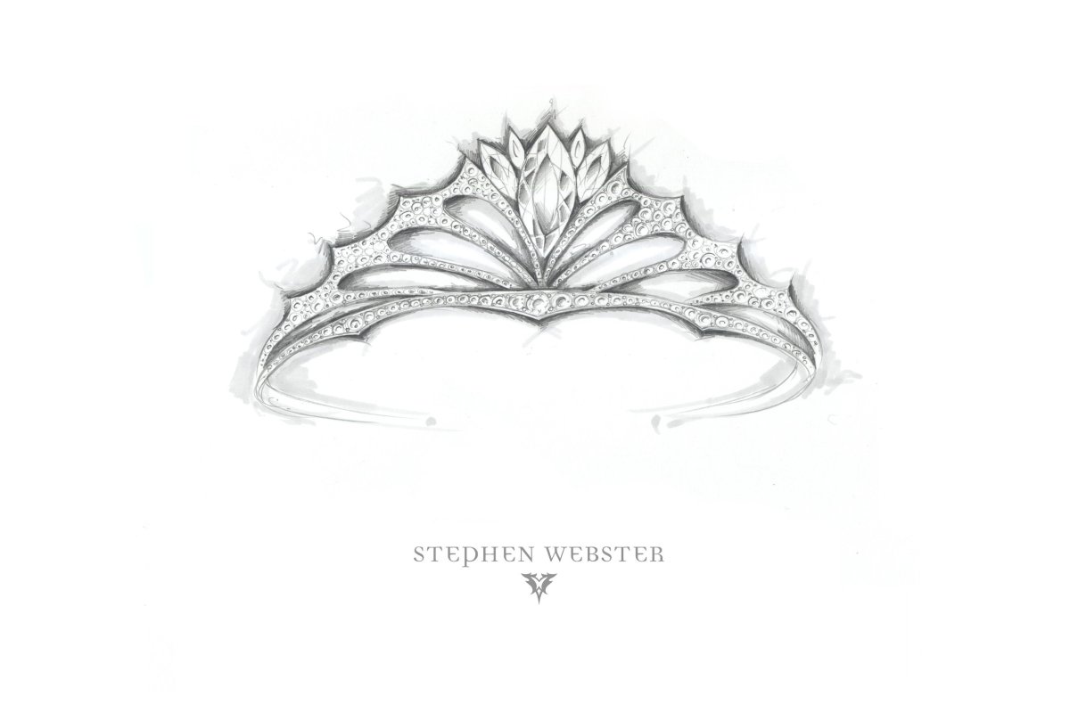 Диадема тату эскиз