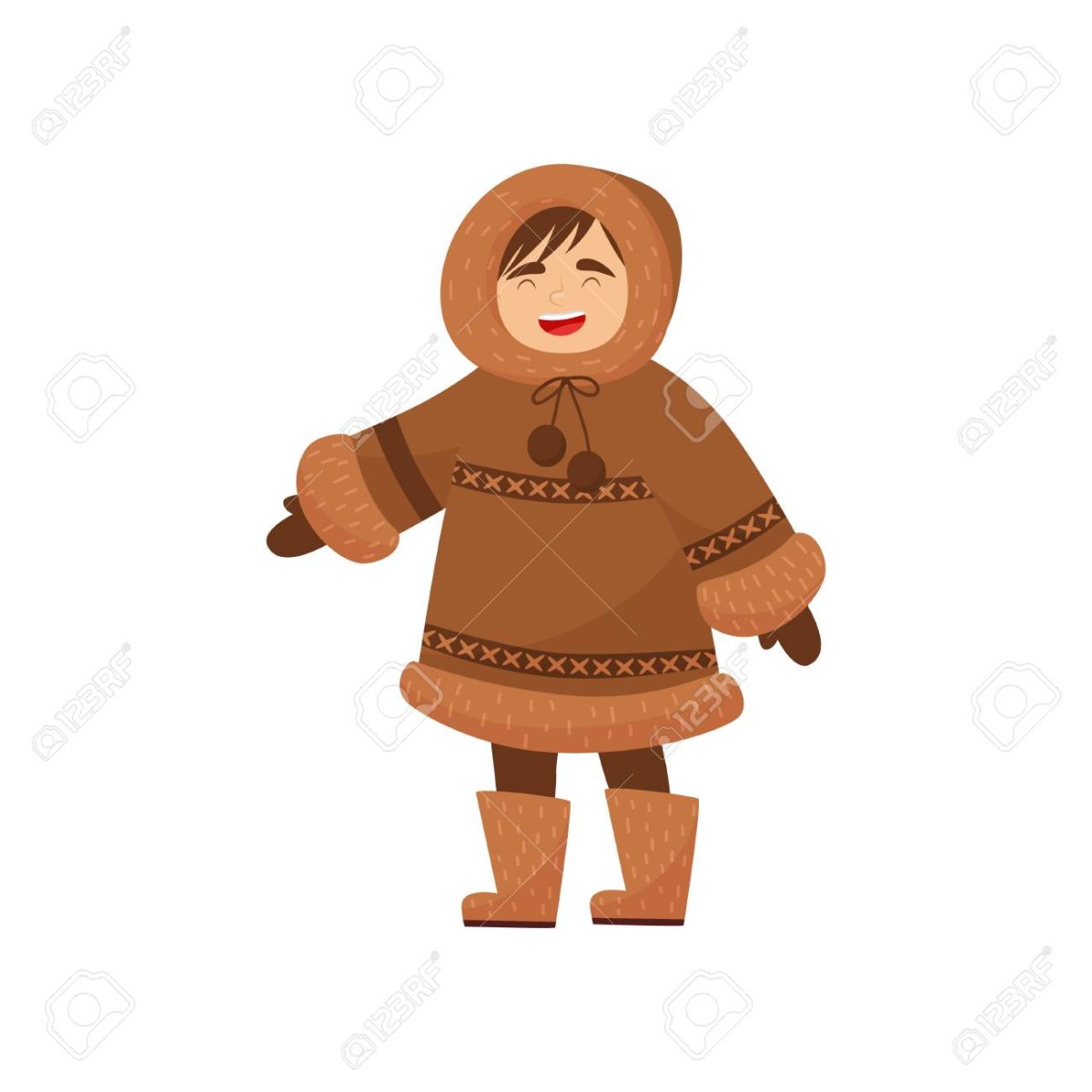 Эскимосы одежда вектор