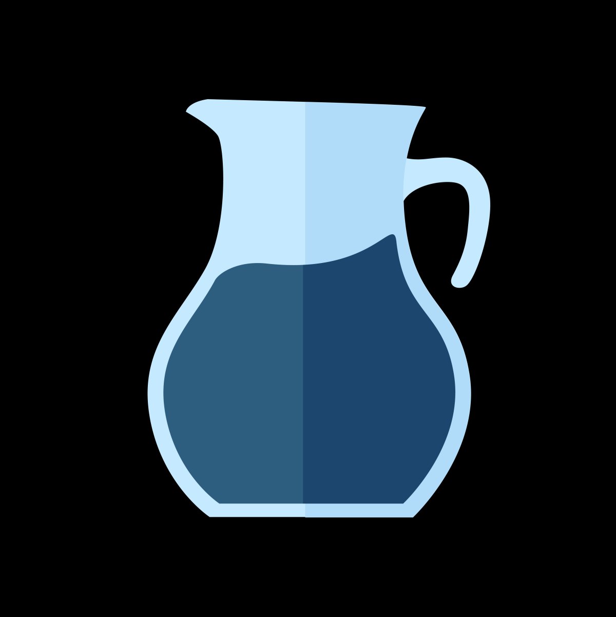 Кувшин с водой мультяшный