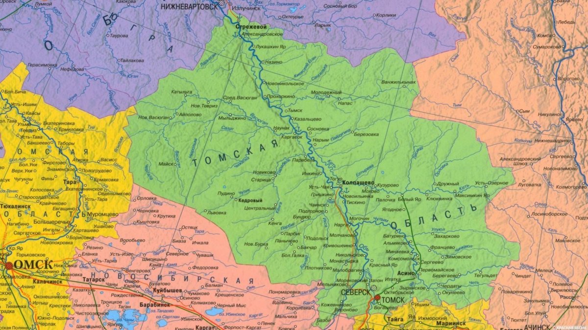 Границы Томской области