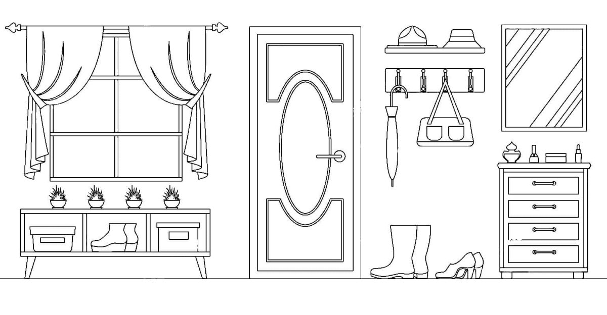 Предмет мебели нарисовать