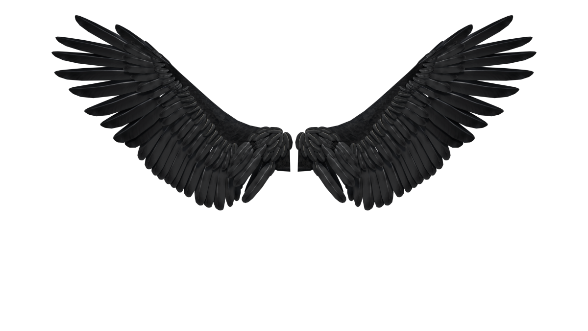 Крылья демона боком