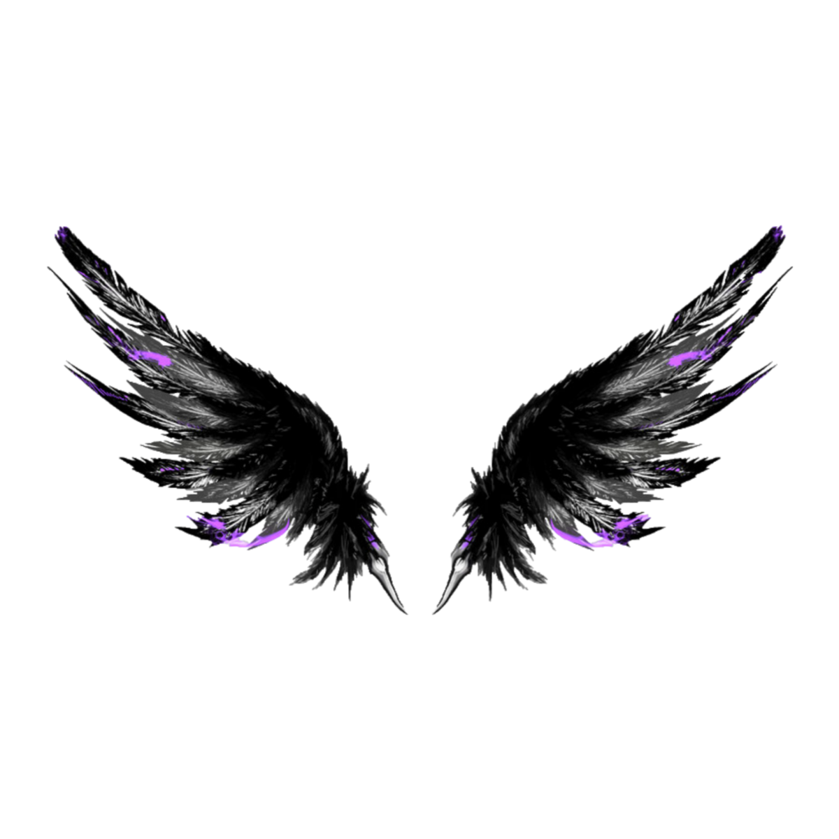 Крылья на черном фоне