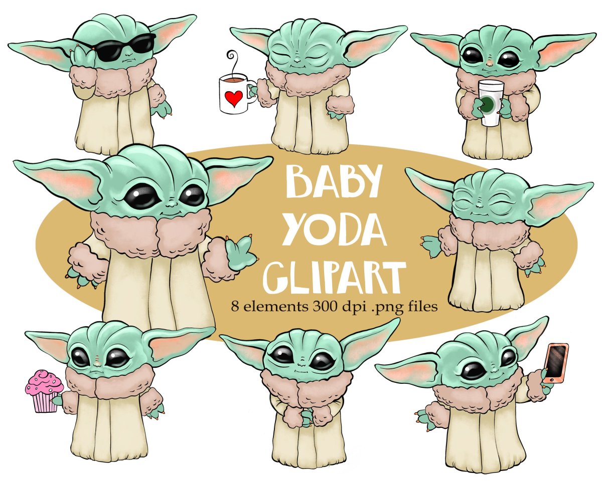 Идеи для рисунков Baby Yoda мультяшный