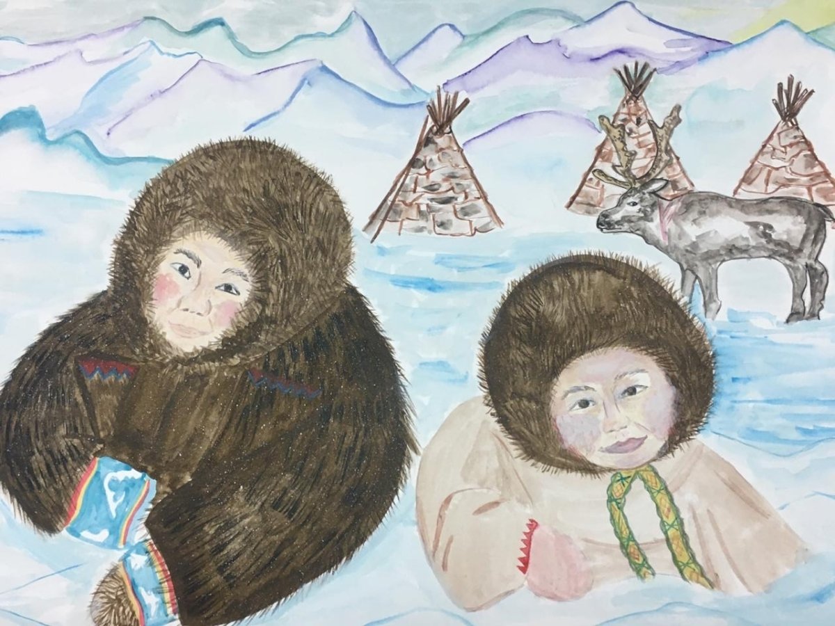 Тундра рисунок