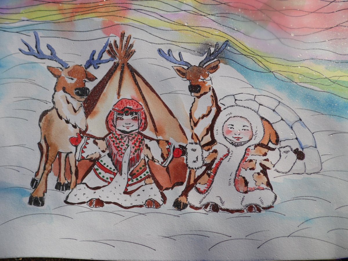 Праздничные рисунки народов севера