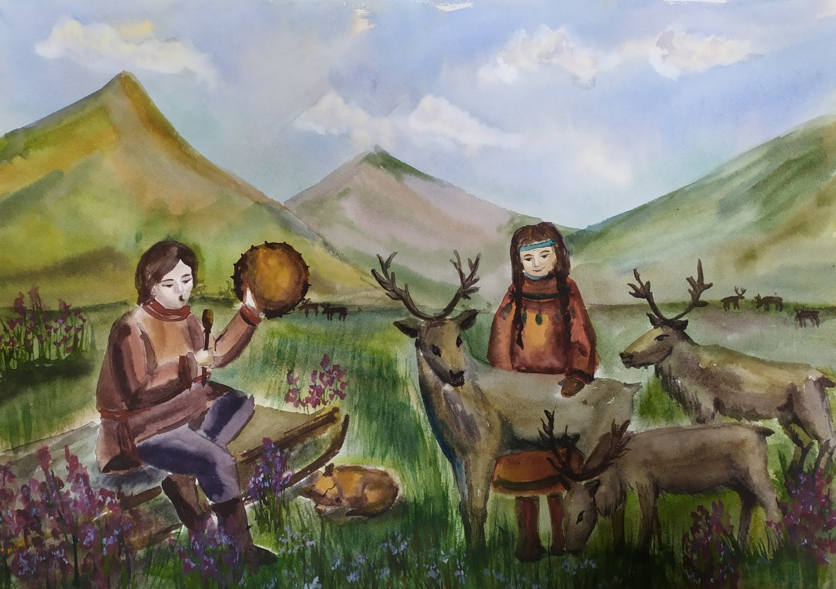 Рисунок на тему народы севера