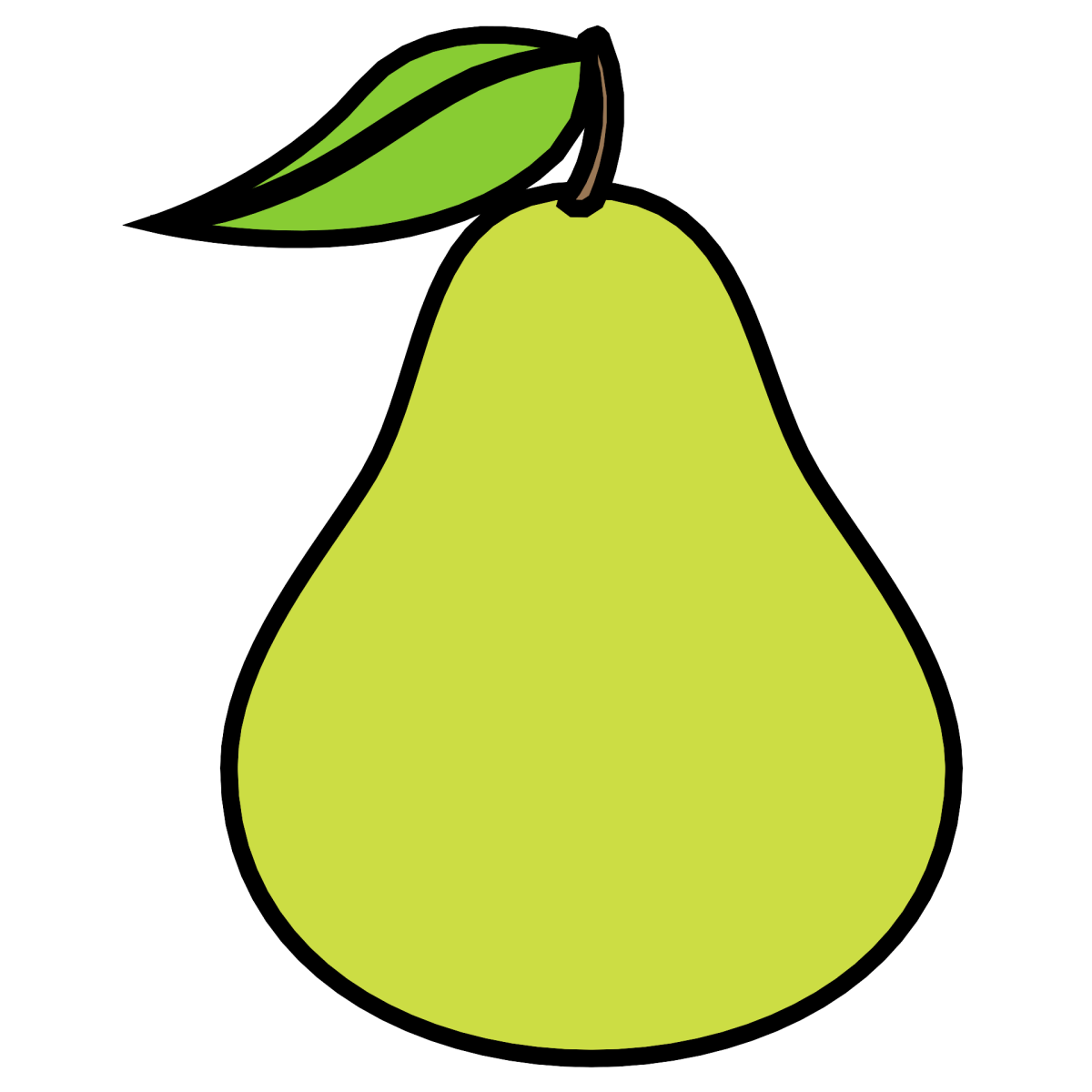 Груша с листиком