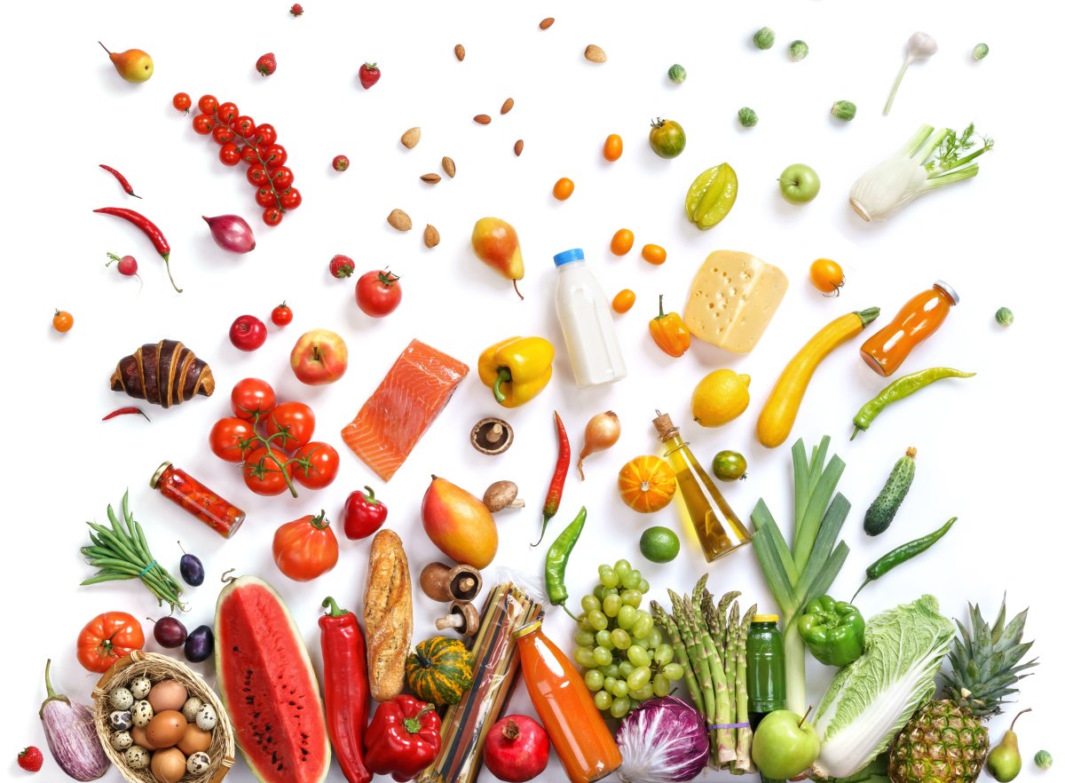 Фрукты овощи вид сверху