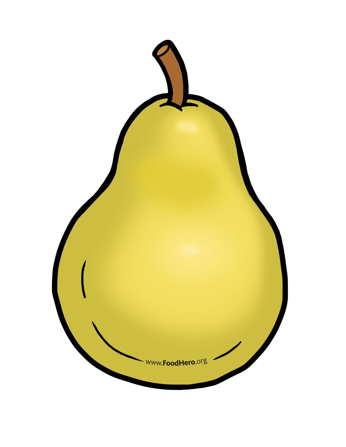 Груша желтая вектор