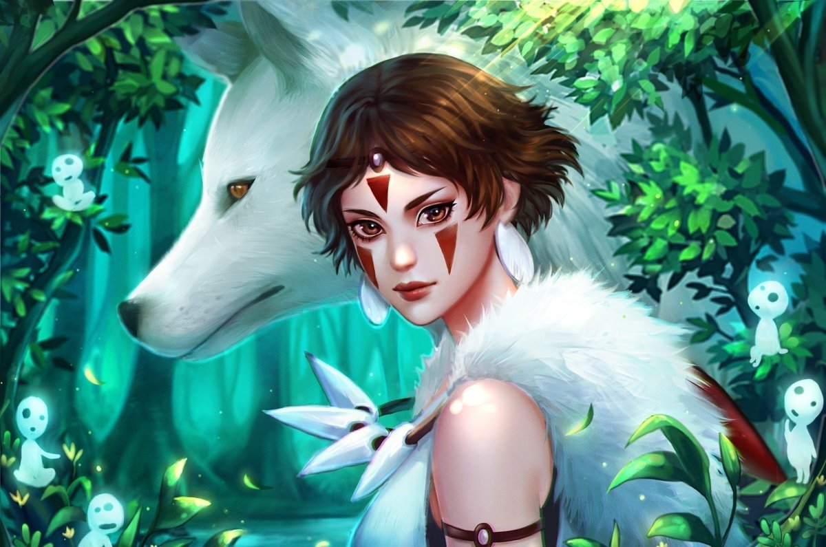 Хаяо Миядзаки принцесса Мононоке арты