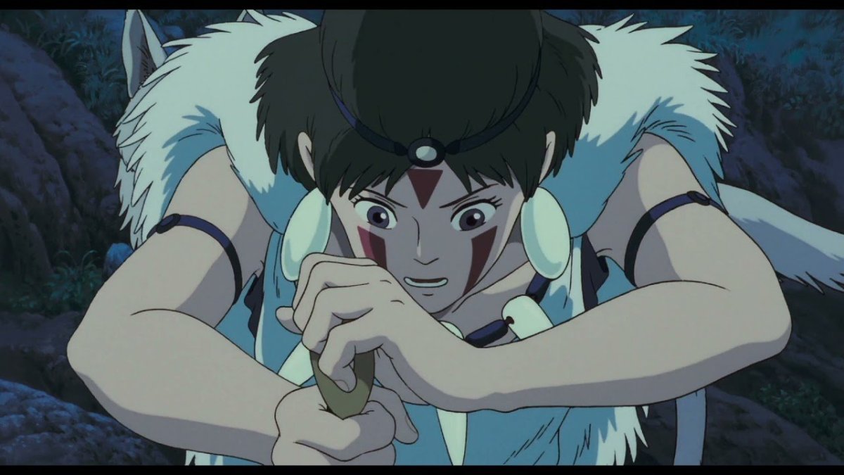 Принцесса Мононоке нож у горла