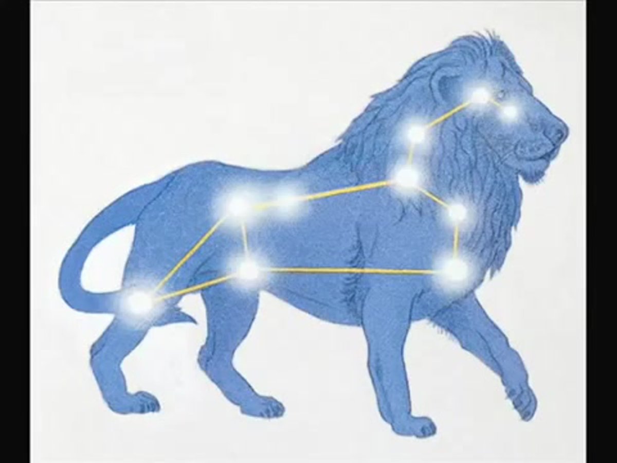 Созвездие Льва акварель