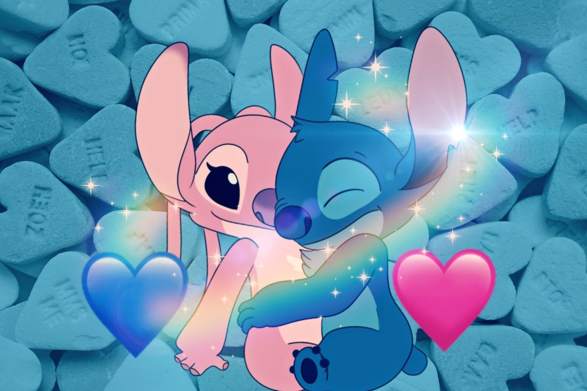 Стич с сердечками