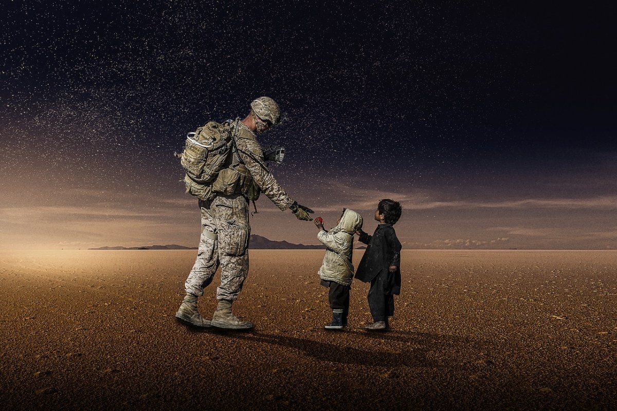 Военный с ребенком