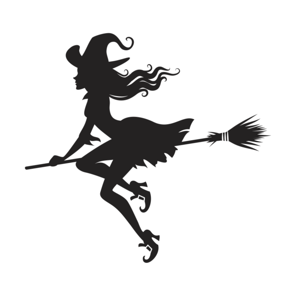 Сидит на метле