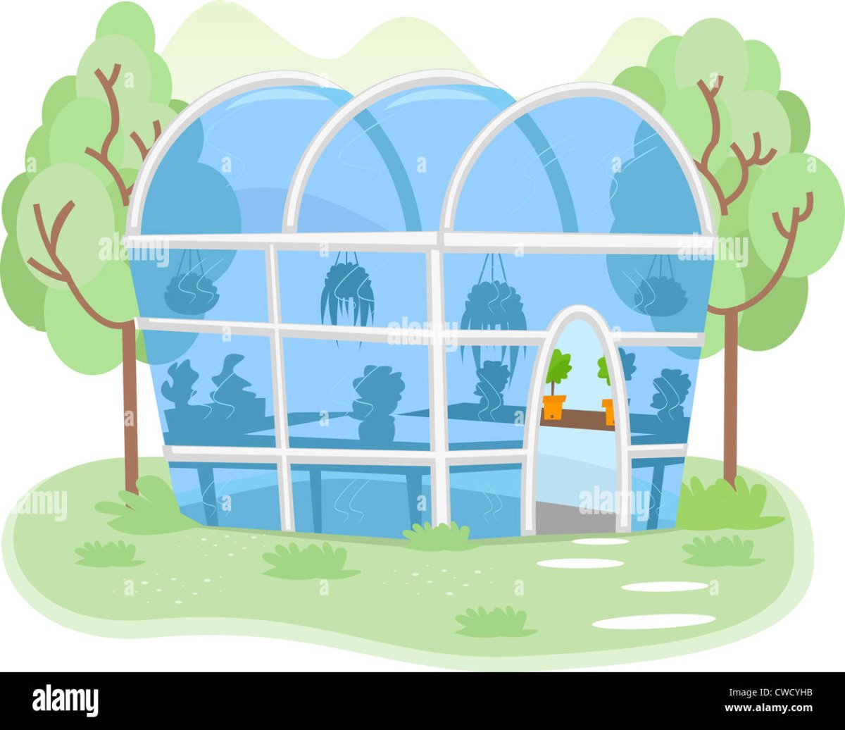 Теплица сад вектор