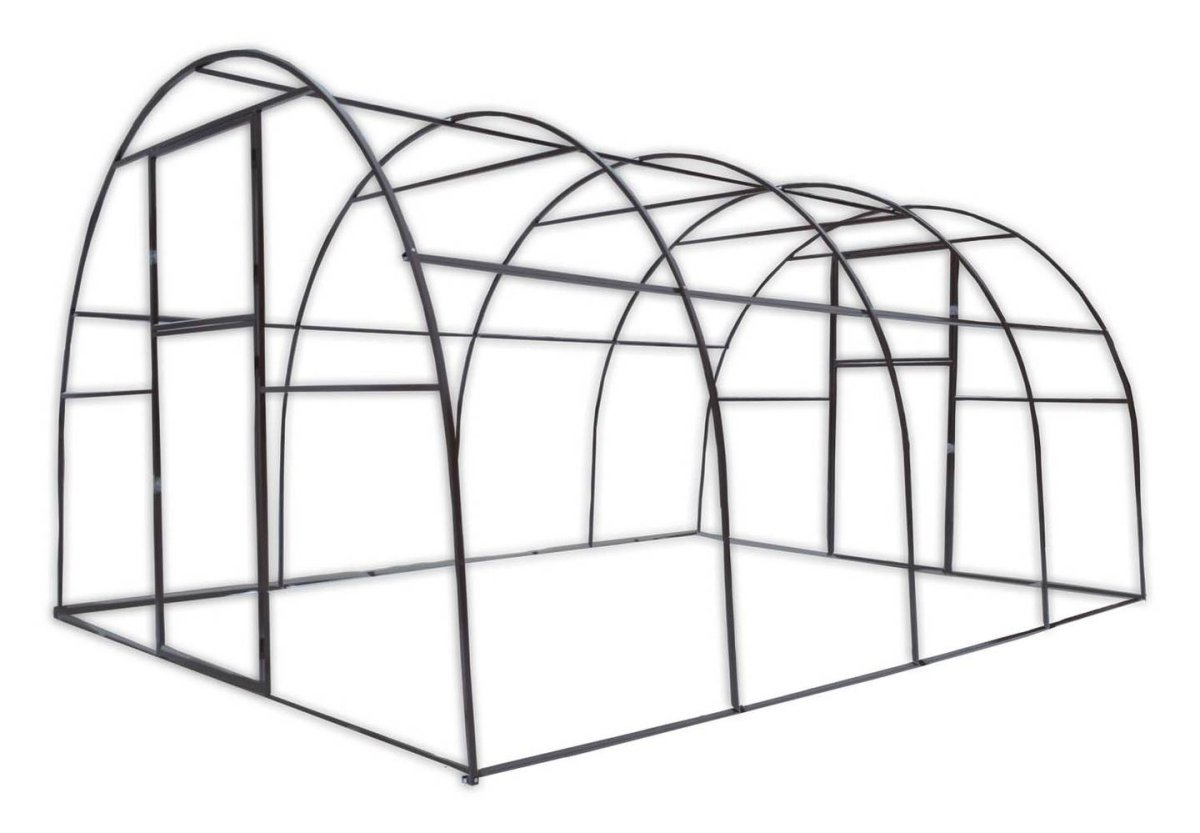 Теплица из поликарбоната на белом фоне