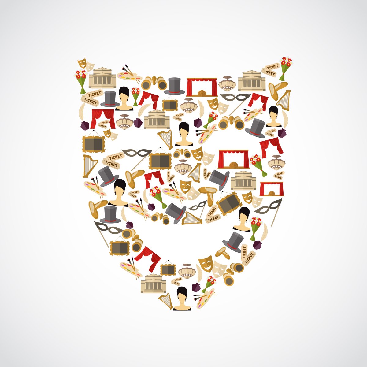 Театр значки флет