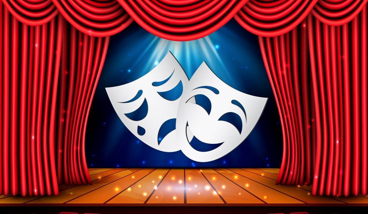 Фон театральный с масками