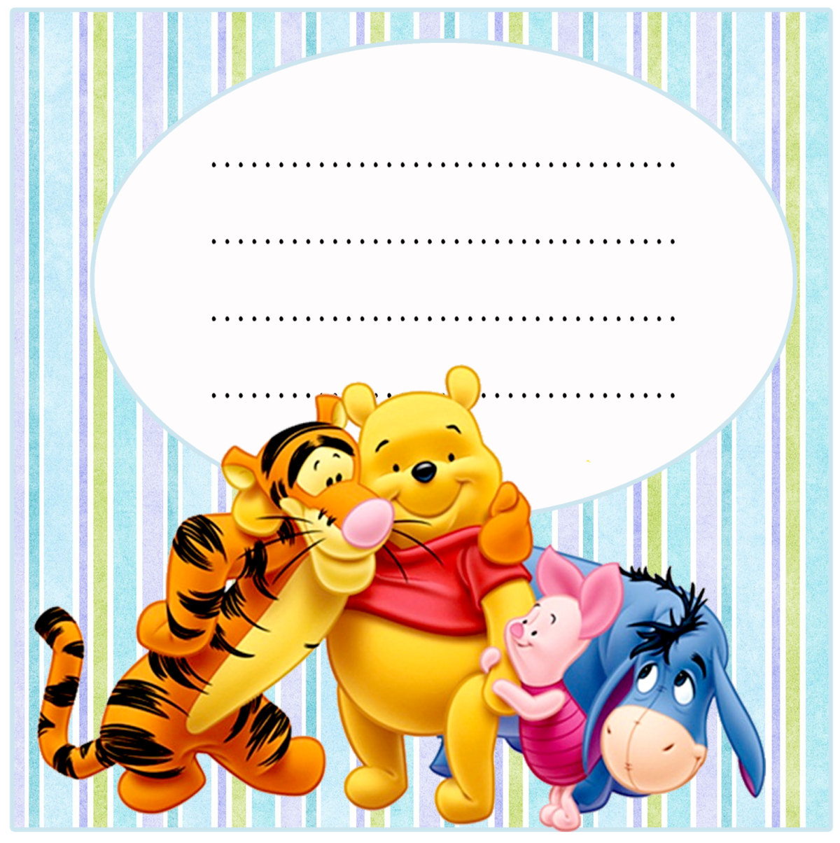 Приглашение с мишкой