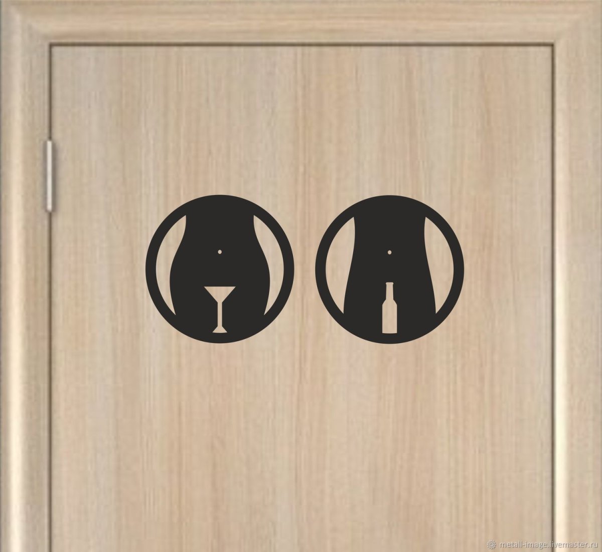 Вывеска на дверь туалета