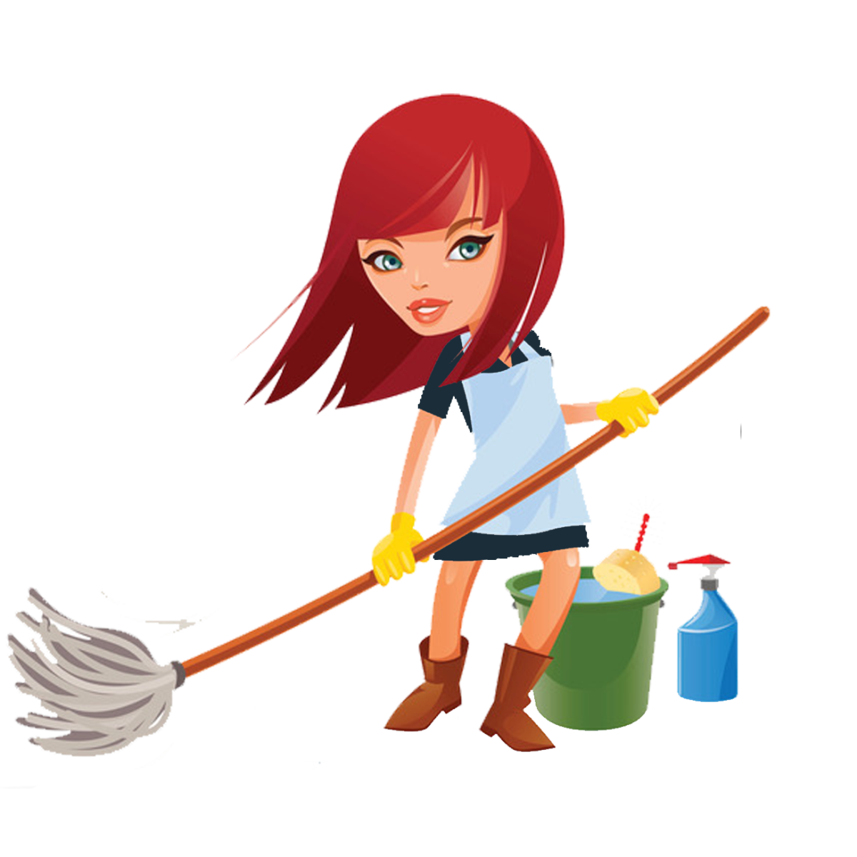 Уборщица карикатура