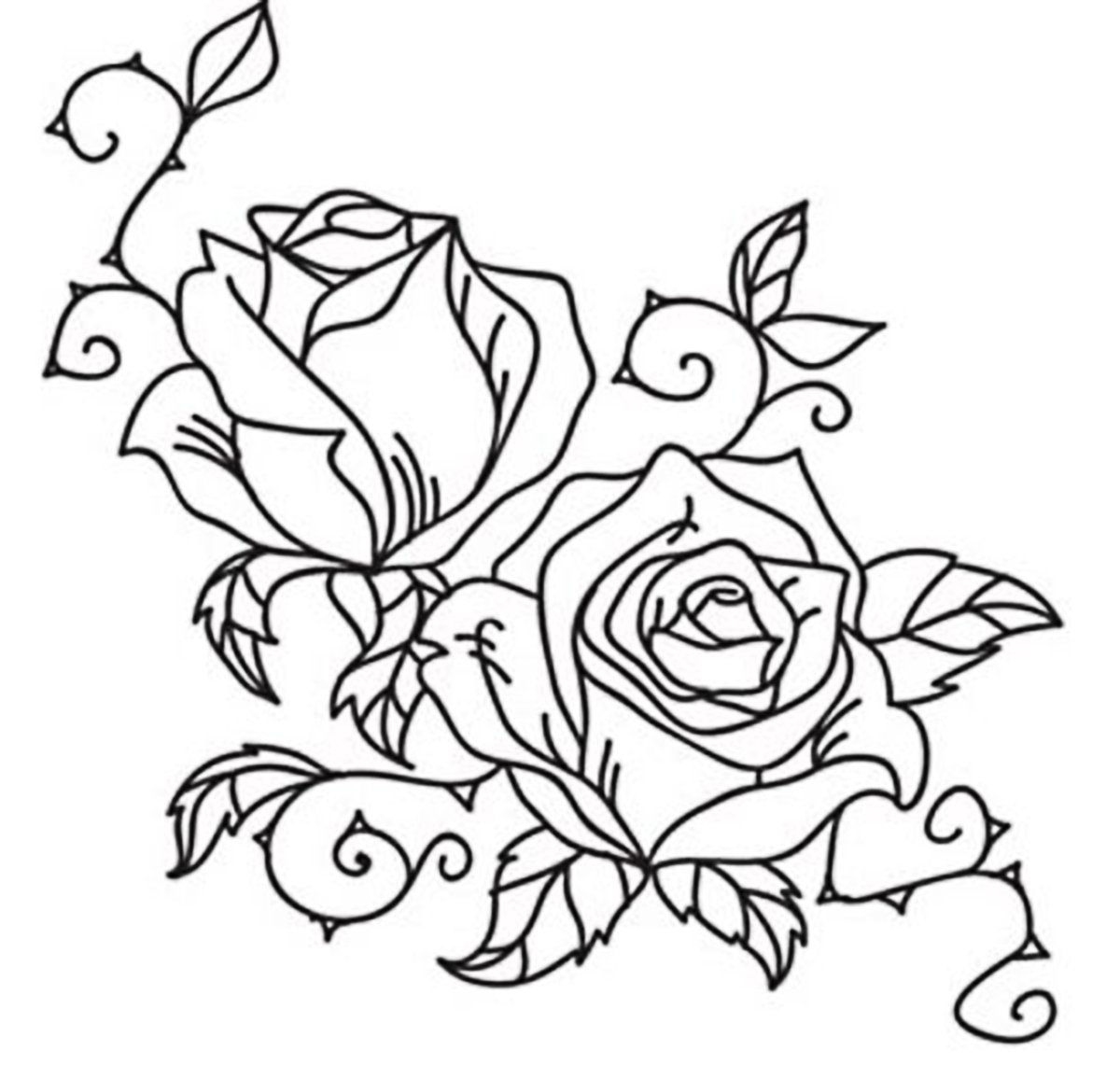 Роза витраж трафарет