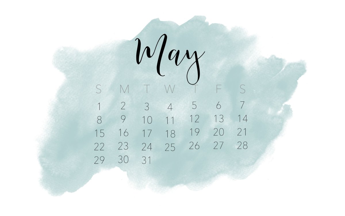 Обои календарь май
