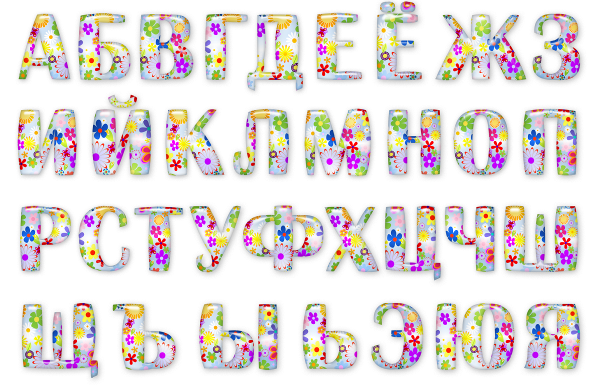 Буквы в виде сладостей