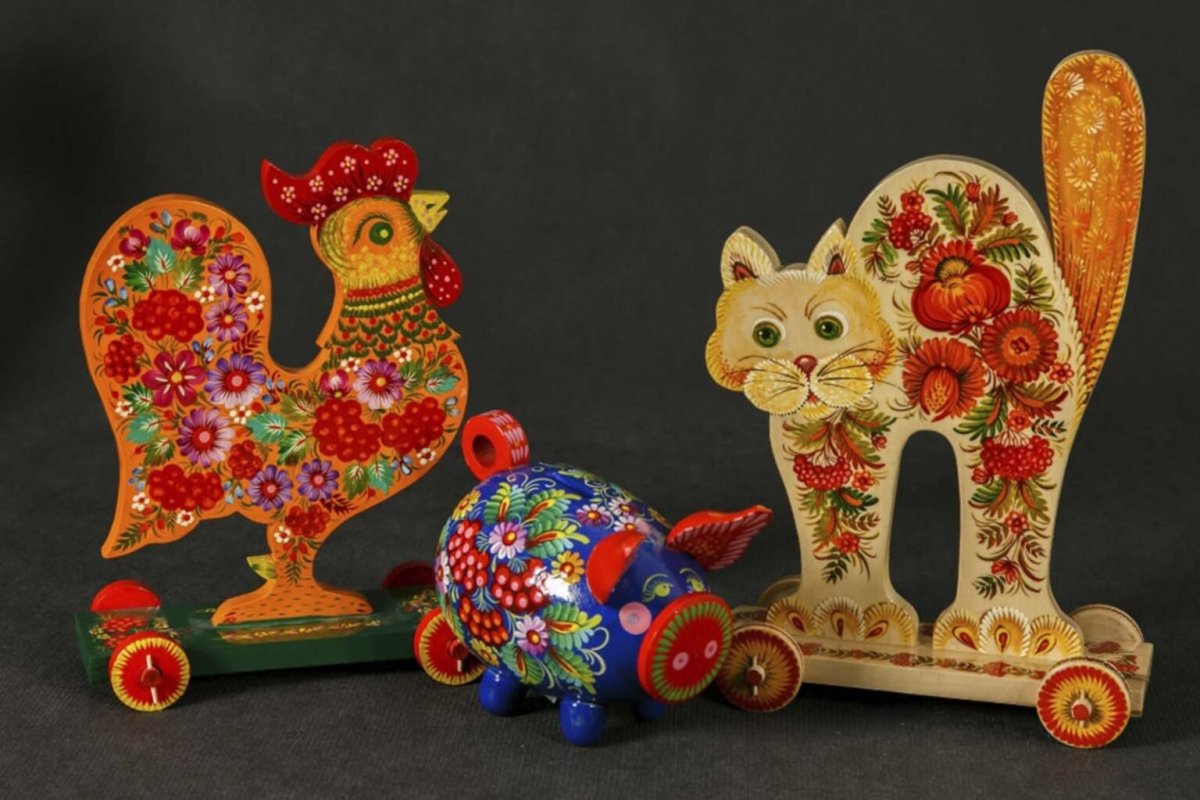 Богородская игрушка Расписная Городецкой