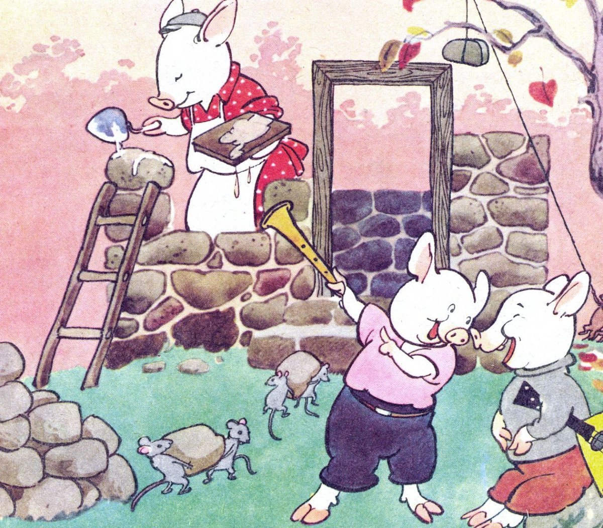 Диафильм 3 поросенка