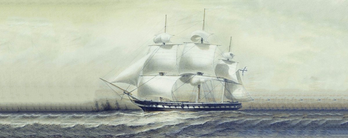 Парусный корабль в порту