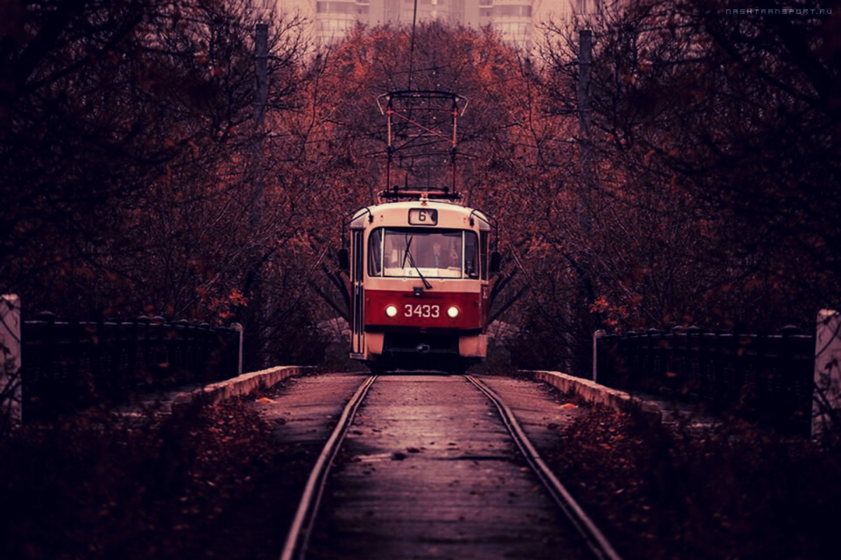 Старенький трамвай