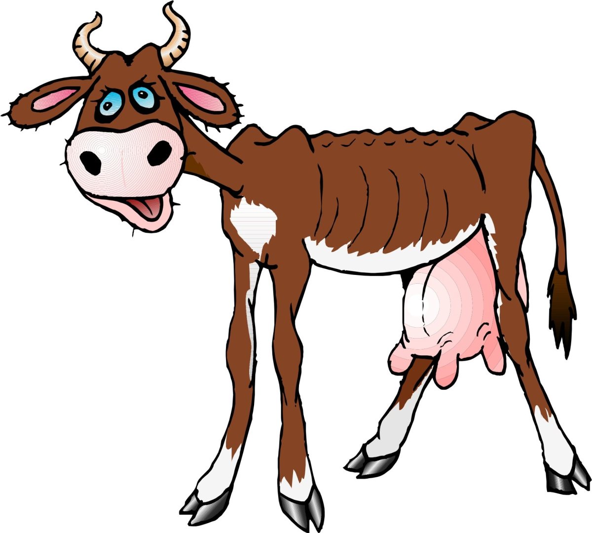 Корова карикатура