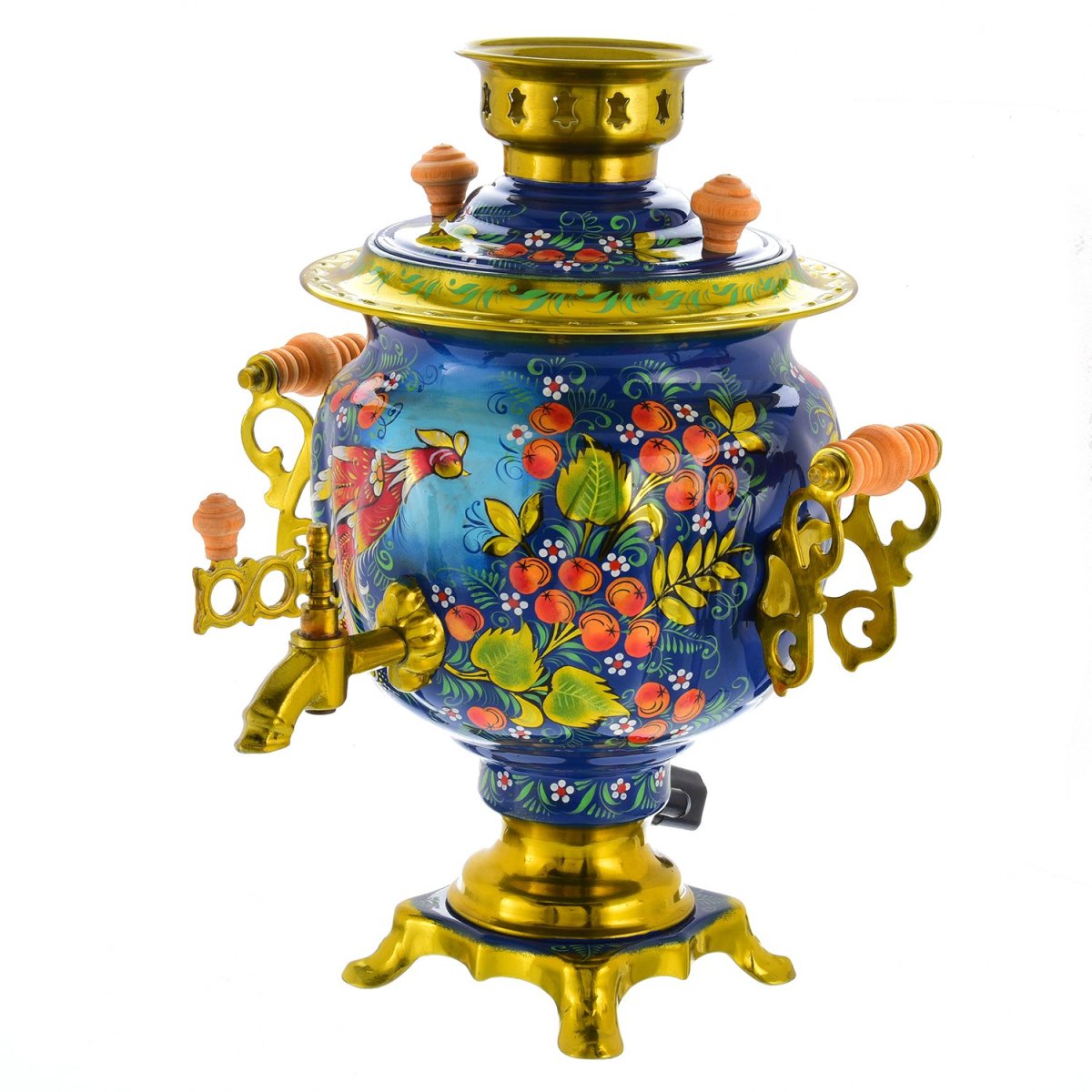 Самовар электрический расписной Хохлома