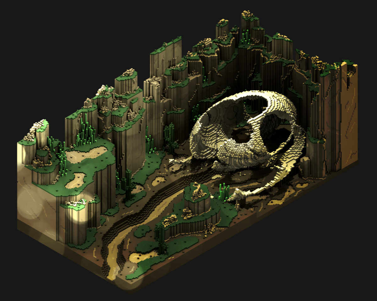 Magic Voxel 3d замок