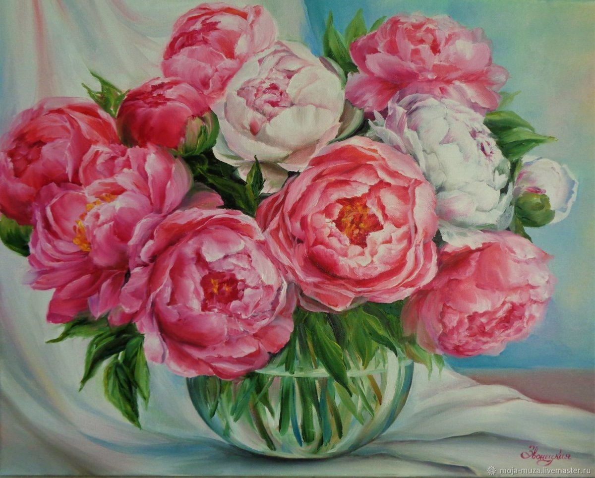 Пионы мультяшные