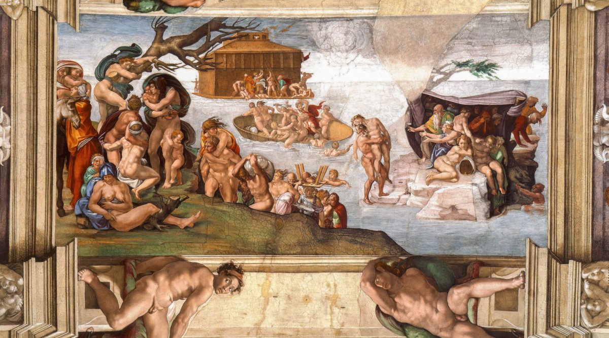 Сикстинская капелла потолок Сотворение Евы