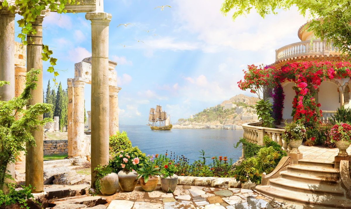 Фреска Аффреско арка море