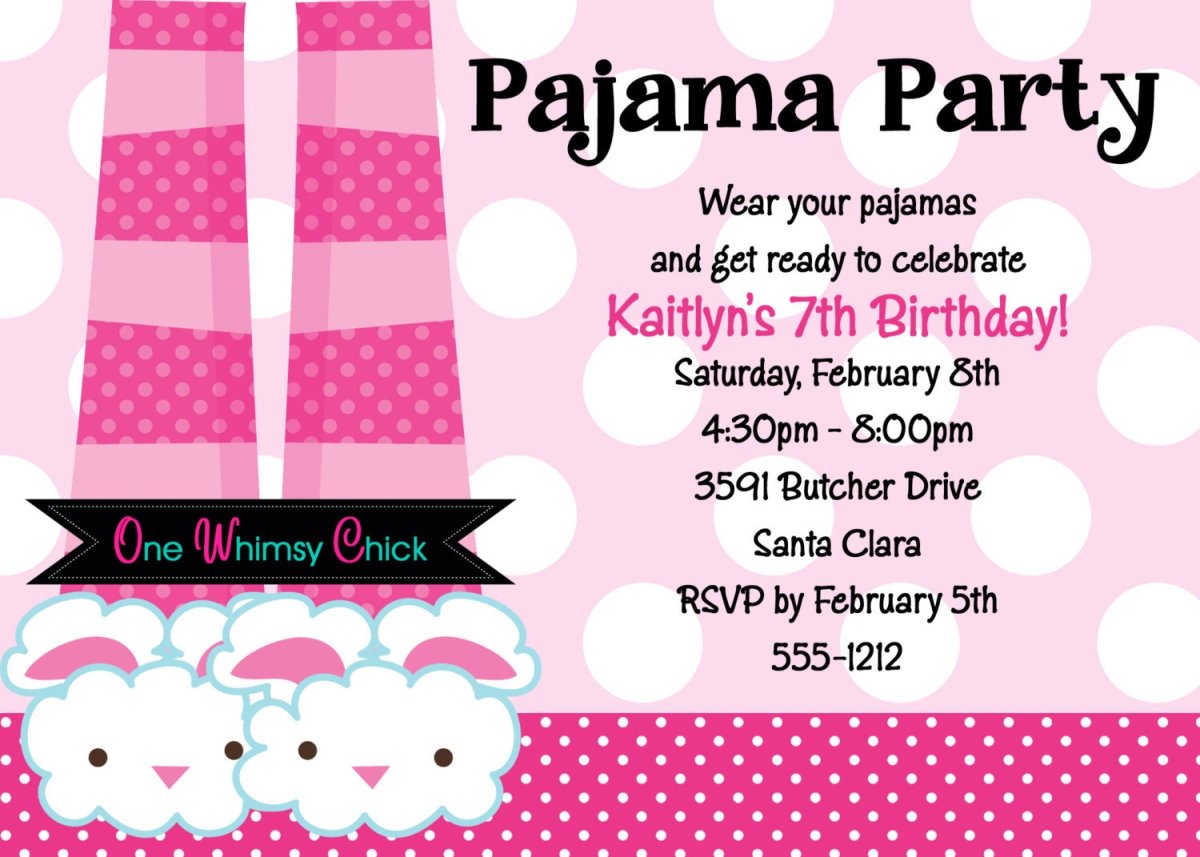 Плакаты на пижамную вечеринку