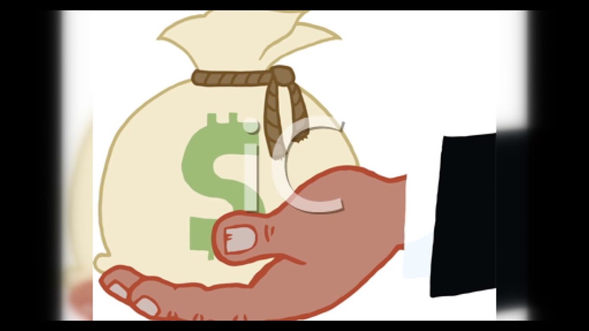 Рука с мешком денег