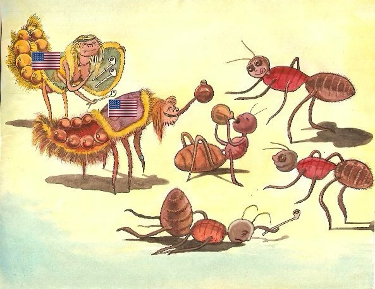 Муравейник лесных муравьев в разрезе