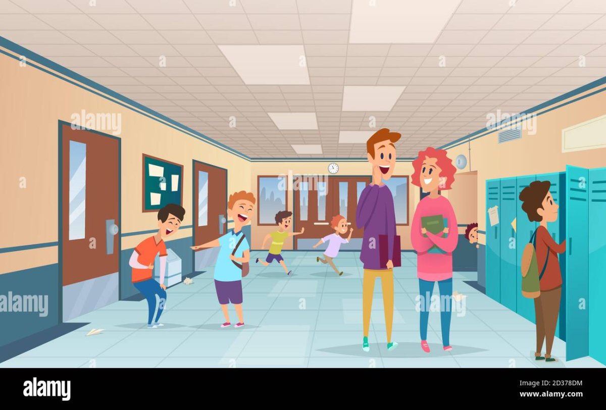 Школьники в коридоре